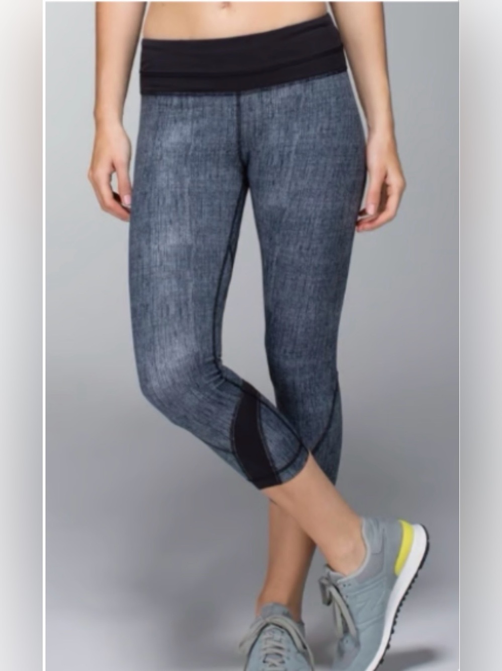 lululemon Run Inspire Crop ll Heathered Grey Leggings Size 6